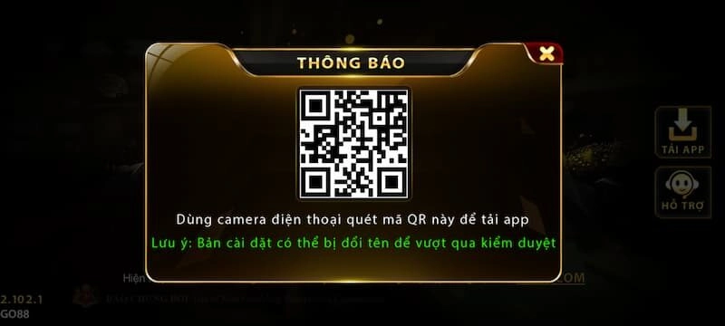 Các bước tải app GO88