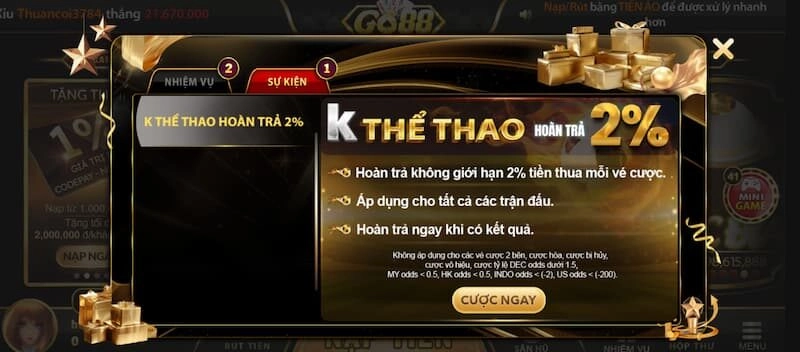 Cược tại K-Thể thao GO88 