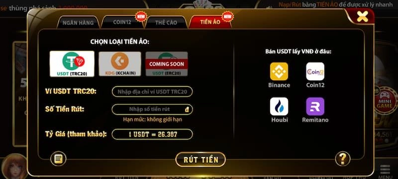 Rút thưởng qua tiền ảo hiện đại, an toàn